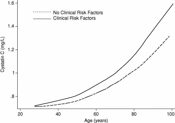 Cystatin-C increases during aging